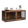 Extra Large Double Dog Crate Furniture with Divider