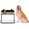 Dog Bowl Stand with Stainless Steel Food And Water Bowls