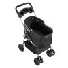 Foldable Dog Stroller with Detachable Carrier