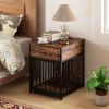 Small Dog Crate Furniture with Charging Station