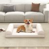 Dog Bed with 3-Side Bolster and Removable Washable Bed Cover
