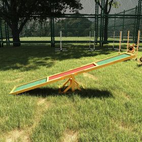 Dog Agility Seesaw for Training and Exercise (Option: Natural Wood-840x360x145 mm)