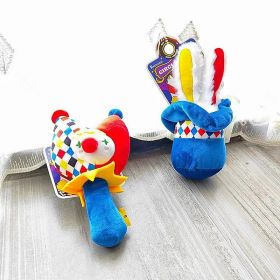 Interactive Plush Dog Toy Bundle, Clown Wobble Hammer & Bunny Squeeze Hat 2-Pack (Option: Set)