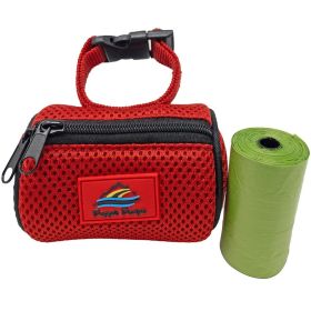 American River Poop Bag Holder (Color: Red, size: One size)