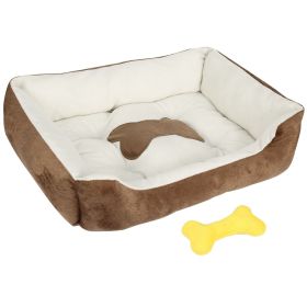 Small Dog Bed (Color: Brown, size: S)
