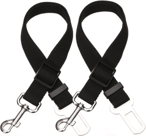 2pcs Pet Car Seat Belt Safety Leash Seatbelt Harness (Specification (L * W): 2pcs, colour: black)