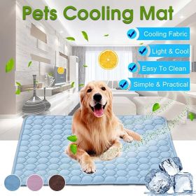 Cooling Dog Mat (Color: mesh cloth blue, size: S 50x40 cm)