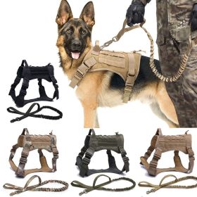 Tactical Dog Harness Training Vest And Leash (Color: CP Harness, size: M)