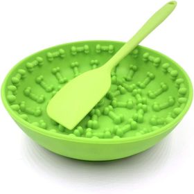 Silicone Slow Feeder Bowl (select: BD055-green)