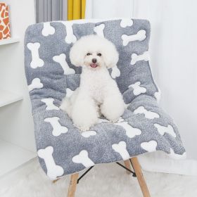 Bone Print Thick Pet Sleeping Pad (size: XL)