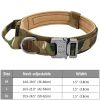 Tactical Pet Collar With Handle; Military Heavy Duty Dog Collars For Medium To Large Dogs