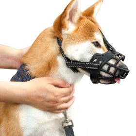 Basket Muzzle (Color: Reflective tape yellow, size: No. 5)
