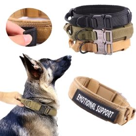Tactical Dog Collar With Handle Military Style (Color: Army Green, size: M)
