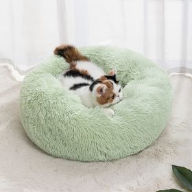 Warm Plush Bed for Small Pets (Color: Light Grey, size: 50cm/19.7in)