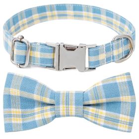 Plaid Dog Collar with Bow (colour: Style 1, size: M 2.5x50cm)