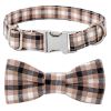 Plaid Dog Collar with Bow