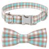 Plaid Dog Collar with Bow