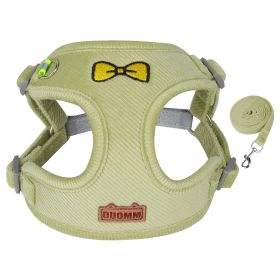 Light Green Leash and Harness (Specification (L * W): S, colour: green)