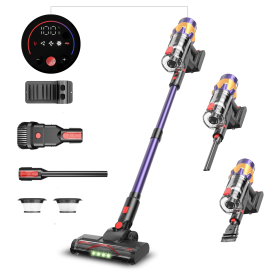 25KPa Powerful Wireless Vacuum Cleaner-Ideal for Vehicles, Sofas, Carpets, Curtains, Mattresses, and Deep Cleaning. Features 6-Battery System (PSV20-6P: PSV20-6P)