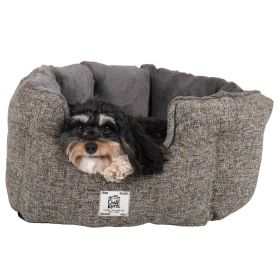Chill Kuzzi Small Grey Round Dog Bed (Color: Grey, size: small)