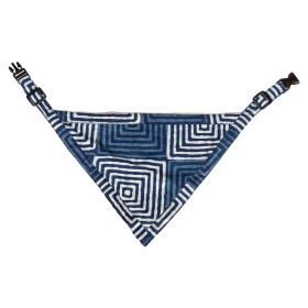 Large Blue Unbugz-It Dog Bandana (Color: Square Blue, size: medium)