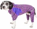 Pet Life Active 'Downward Dog' Heathered Performance 4-Way Stretch Full Body Warm Up Hoodie