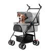 Foldable Pet Stroller with Detachable Basket