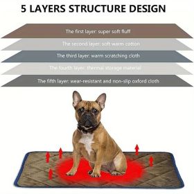 Self Heating Pet Mat (Color: Gray, size: S)