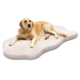 Orthopedic Memory Foam Pad for Large Dogs (Color: Beige)