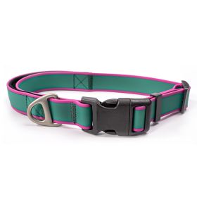 Waterproof Odor-Resistant Tactical Dog Collar (Color: green-purple, size: S)