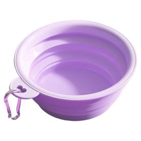 Foldable Travel Bowl (Color: Purple)