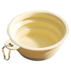 Foldable Travel Bowl (Color: Yellow)