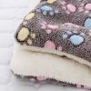 Warm Winter Dog Bed with Cute Paw Pattern