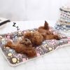 Warm Winter Dog Bed with Cute Paw Pattern