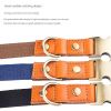 Soft Leather Dog Collar with Durable Metal Buckle
