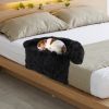 Black Plush Dog Couch Bed with Anti-Slip Bottom