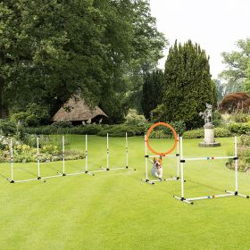 Backyard Competitive Dog Agility Training Kit Obstacle Course Equipment (Option: White-995x205x195 mm)