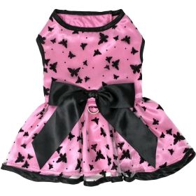 All Aflutter Pink & Black Dog Dress (size: X-Large)