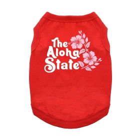 The Aloha State Dog Shirt (Color: Red, size: X-Large)
