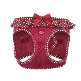 American River Choke Free Dog Harness Polka Dot Collection (Color: Wine Polka Dot, size: 3X-Large)