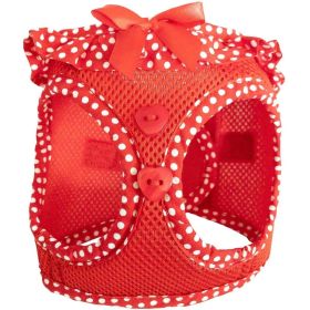 American River Choke Free Dog Harness Polka Dot Collection (Color: Red Polka Dot, size: X-Large)