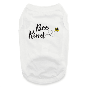 Bee Kind Dog Shirt (Color: White, size: X-Large)