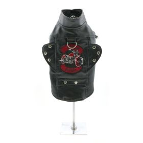 Biker Dawg Motorcycle Jacket (Color: Black, size: 3X-Large)