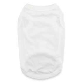 Cotton Dog Tank (Color: White, size: X-Large)