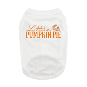 Little Pumpkin Pie Dog Shirt (Color: White, size: X-Large)