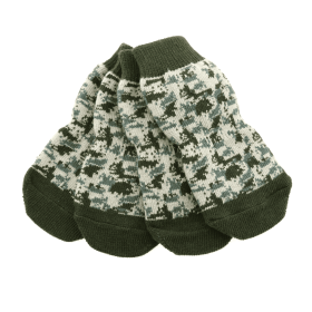 Non-Skid Dog Socks (Color: Green Camo, size: X-Large)