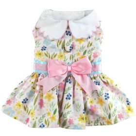 Pastel Meadow Dog Dress with Matching Leash (size: X-Small)