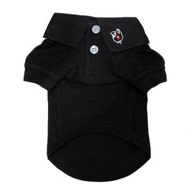 Solid Dog Polo (Color: Jet Black, size: 3X-Large)