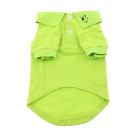 Solid Dog Polo (Color: Green Flash, size: 3X-Large)