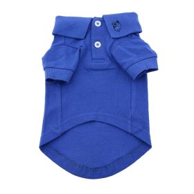 Solid Dog Polo (Color: Nautical Blue, size: 3X-Large)